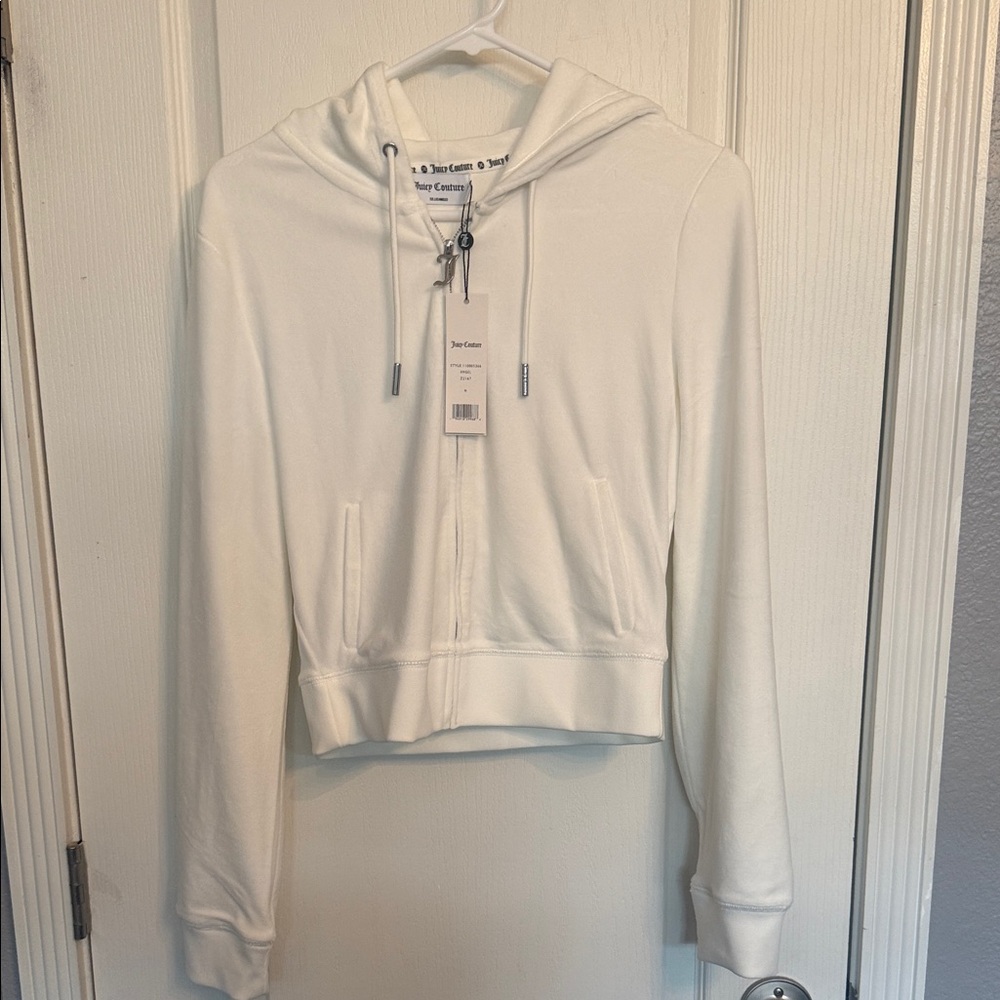 Juicy Couture White Zip-Up Hoodie